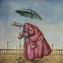 "El Efecto Lupa" El Niño Gusano. Traditional illustration project by Óscar Sanmartín Vargas - 07.15.2014
