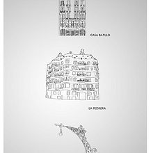 Ilustraciónes proyectos Gaudí . Traditional illustration project by José Antonio Serrada García - 07.17.2014