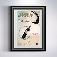 Cartel vino Tresmatas Crianza premio envero 2011. Graphic Design, and Advertising project by Marta Velasco Zurro - 11.09.2012