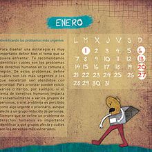 Calendario ilustrado para el INDH de Chile. Un proyecto de Diseño e Ilustración tradicional de carmela usoz otal - 20.08.2016