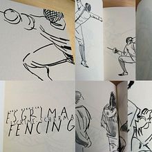 Esgrima Escrime Scherma Fencing. Artes plásticas, Design, Design editorial, Design gráfico e Ilustração tradicional projeto de Carla Berrocal - 20.07.2014