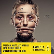 Amnesty International. Art Direction, and Advertising project by Christian Alberto Rivera Rojas - 06.12.2014