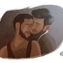 Retrato de pareja. Een project van Ontwerp van personages y Traditionele illustratie van David Pavón Benítez - 21.07.2014