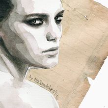 Handmade love (portrait of Erika Linder) Ein Projekt aus dem Bereich Bildende Künste und Traditionelle Illustration von Mentiradeloro Esther Cuesta - 28.07.2014
