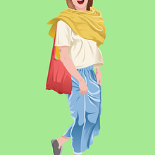Como caminando. Character Design, and Traditional illustration project by Moisés Blanco Ríos - 07.28.2014