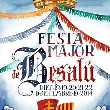 Propuesta cartel poster Fiesta Mayor de Besalú · acuarela. Graphic Design, Traditional illustration, and Painting project by Natalia Vallès López - 06.30.2014