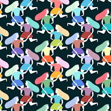 Pattern People. Graphic Design, and Traditional illustration project by ana seixas - 07.30.2014