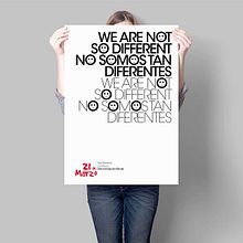 Día Mundial contra la Discriminación Racial. Design gráfico, e Tipografia projeto de José Cañizares - 30.07.2014