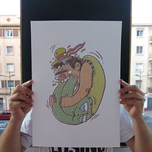 WE ARE WHAT WE EAT. Traditional illustration, and Screen Printing project by GUILLERMO JIMENO - 08.01.2014