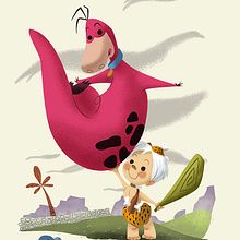 BamBam y Dino. Een project van Film, video en televisie, Ontwerp van personages, Redactioneel ontwerp y Traditionele illustratie van David Pavón Benítez - 01.08.2014