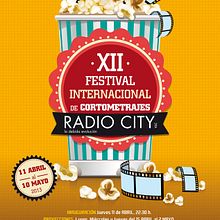 CARTEL FESTIVAL DE CORTOS RADIO CITY. Fine Arts, Design, Editorial Design, Graphic Design, and Advertising project by Elías Debón - 08.03.2014