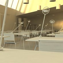School Lighting. 3D, and Animation project by Iván Soler Rebolo - 08.04.2014