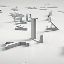 Lletres en 3D. 3D, Animation, T, and pograph project by Jordi Prats Ollé - 08.05.2014