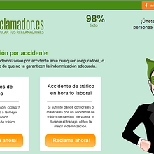 Reclamador.es, rediseño y ampliación de servicios. Un progetto di Design dell’informazione, Product design, Design interattivo, Web design, Gestione progetti di design, Marketing e UX / UI di Olga Constanza - 06.08.2014