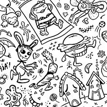 "Crazy Pop" Pattern Design. Projekt z dziedziny Projektowanie postaci, Trad, c, jna ilustracja i Pattern design użytkownika Pupa Pupapop - 12.08.2014