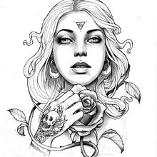 Tattoo deisgn. Traditional illustration project by Marta Adán - 08.13.2014