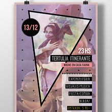 TERTULIA ITINERANTE. Un proyecto de Diseño gráfico de Flor Leis - 18.08.2014