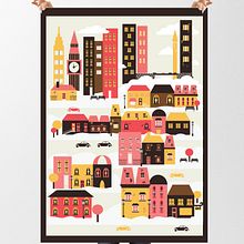Frozen City Print. Traditional illustration project by Laura Del Rio - 07.21.2014