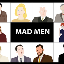 Mad Men graphics. Graphic Design, and Traditional illustration project by Ines Romaz - 08.27.2014
