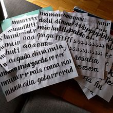 Cancilleresca in progress. Calligraph project by Rosalía Crespo - 10.27.2016