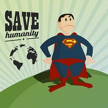 Superman concet (trabajo personal). Un proyecto de Diseño de personajes e Ilustración tradicional de Javier Sancar - 03.08.2014
