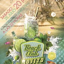 Cartel y Flyer Beach Club Mojito. 3D, Br, ing, Identit, Art Direction, and Graphic Design project by O'DOLERA - 09.04.2014