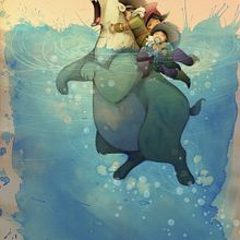 "YO MIMO MI MAR II". Traditional illustration project by alicia borges - 09.08.2014