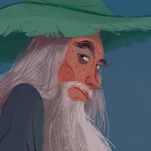 Gandalf. Een project van Film, video en televisie,  Ontwerp, Ontwerp van personages, Redactioneel ontwerp y Traditionele illustratie van David Pavón Benítez - 15.09.2014