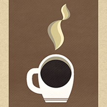 Coffee Poster. Projekt z dziedziny Design, Projektowanie graficzne, Trad, c i jna ilustracja użytkownika Adolfo Ruiz MendeS - 17.09.2014
