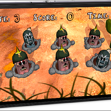 "Human vs Moles" Game. 3D, Game Design, and UX / UI project by Benet Carrasco Llinares - 09.20.2014