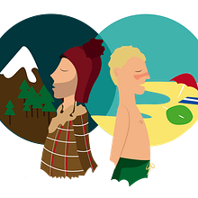 Niño de playa, hombre de montaña. Un projet de Illustration traditionnelle de Andrea Mestre - 21.09.2014