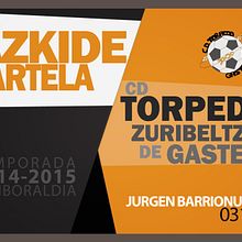 Carnet de Socio/Bazkide Txartela Torpedo Zuribeltz de Gasteiz. Graphic Design project by Jurgen Barrionuevo Santamaria - 09.24.2014