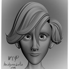 Hair Style WIP. Un proyecto de 3D, Animación y Diseño de personajes de Heidy - 26.09.2014