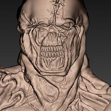 Modelado 3D Personaje Nemesis - Resident Evil. 3D, Animation, Character Design, and Motion Graphics project by Adriana Fdez Alderete - 09.27.2014