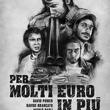 Poster para el film cortometraje "Per molti euro in più". Hecho con coline.. Un projet de Design , Design graphique et Illustration traditionnelle de carola zerbone - 28.09.2014