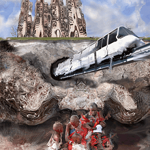 Desde el elevado vértice del submundo (2014). Fine Arts, Graphic Design, Traditional illustration, and Painting project by Chicote CFC - "Simbiosismo / Symbiotic Art - 09.28.2014
