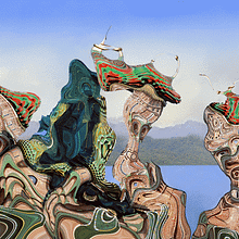 La delegación pétrea (2014). Fine Arts, Graphic Design, Traditional illustration, and Painting project by Chicote CFC - "Simbiosismo / Symbiotic Art - 09.29.2014
