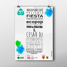 Cartel Fiesta Presentación Ecopop 2014. Projekt z dziedziny Design i Projektowanie graficzne użytkownika Alberto Vázquez - 30.09.2014