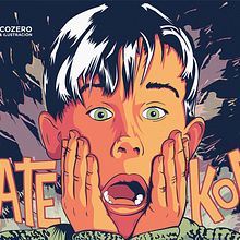Macaulay Culkin en solo en casa. Design, Graphic Design, and Traditional illustration project by Pablo Fernandez Diez - 10.01.2014