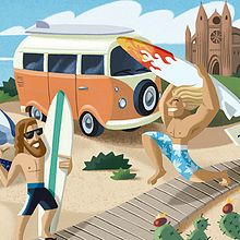 Lufthansa wimmelbilder. Traditional illustration project by David de Ramón - 10.06.2014