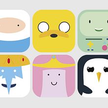 Adventure Time MacOSX icons. Un proyecto de Diseño gráfico e Ilustración tradicional de Jaume Estruch Navas - 10.08.2014