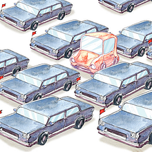 COCHES OFICIALES (acuarela/watercolor). Un progetto di Illustrazione tradizionale di Alejandro Maiques Paredes - 07.10.2014