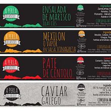 ETIQUETAS A PERLA ILLAS CIES CONSERVAS. Graphic Design project by Daniel Lores - 10.08.2014