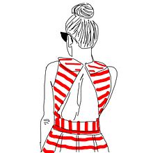 boceto La mujer de ROJO. Een project van Traditionele illustratie van Sandra Cañas Ocaña - 06.10.2014