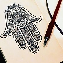 Hamsa. Un progetto di Belle arti e Illustrazione tradizionale di Vanesa Santamaría Trinidad - 09.10.2014