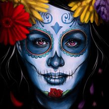 catrina. Ilustração tradicional projeto de Laura Torres Ranchal - 30.09.2014