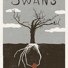 Póster Swans . Un projet de Design , Illustration traditionnelle , et Sérigraphie de Münster Studio - 13.10.2014