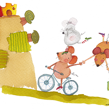 I don't like to study . Ilustrație tradițională de Cristina Gil - 10.13.2014