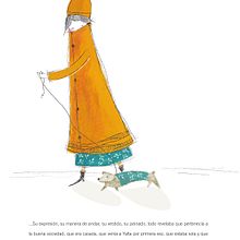 La dama del perrito . Ilustrație tradițională de Cristina Gil - 10.13.2014