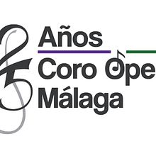 Logotipo Coro de Ópera de Málaga (25 aniversario). Br, ing, Identit, Design, and Marketing project by Javier Díaz González - 10.13.2014